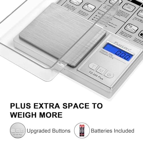 Fuzion Digital Pocket Scale .01 Gram Accuracy, 200g for Food, Jewelry, and More