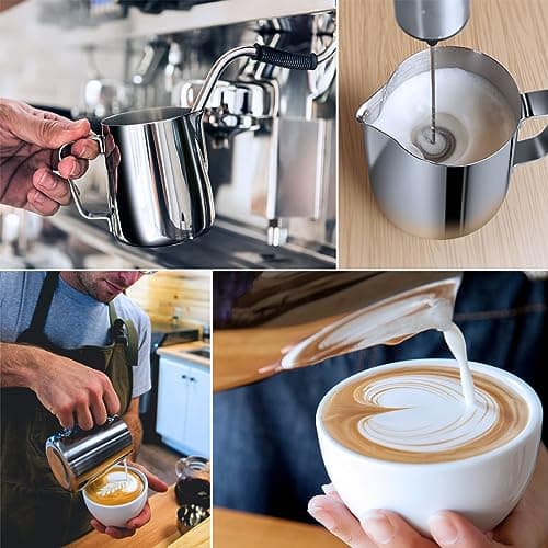 Stainless Steel 22oz Milk Frothing Pitcher for Coffee Machines, Barista Tools