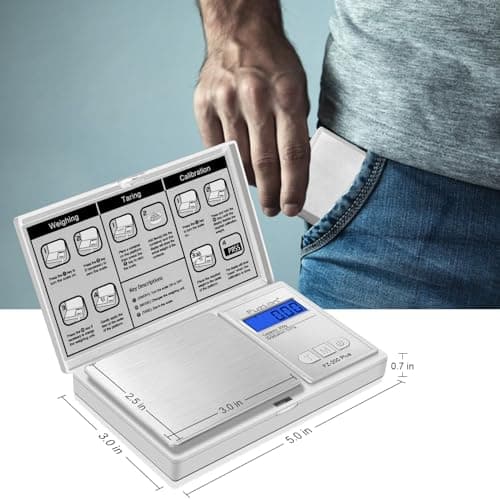 Fuzion Digital Pocket Scale .01 Gram Accuracy, 200g for Food, Jewelry, and More