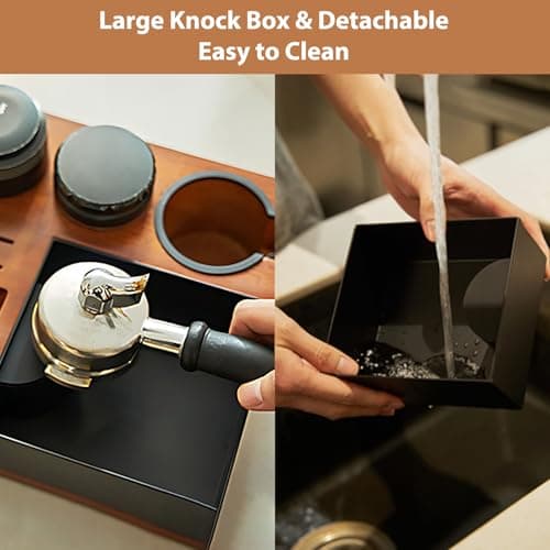 Large Espresso Tamping Station with Knock Box & Accessories