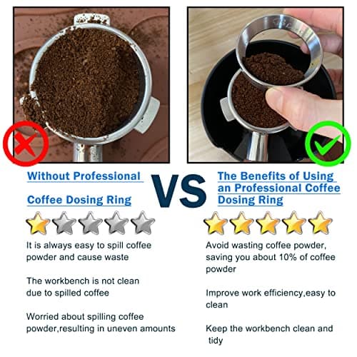BLUCO 58mm Stainless Steel Espresso Dosing Funnel - Precise and Mess-Free