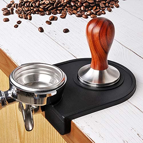 DGQ Silicone Black Anti-Slip Espresso Tamping Mat Holder Pad
