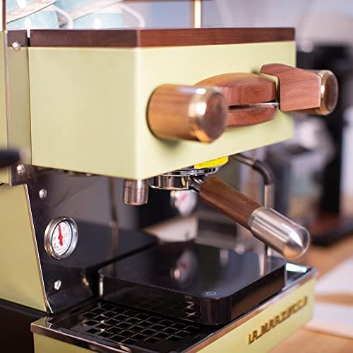 Naked Bottomless Portafilter 58mm for Breville Espresso Machine Stainless Steel & Black Walnut Handle