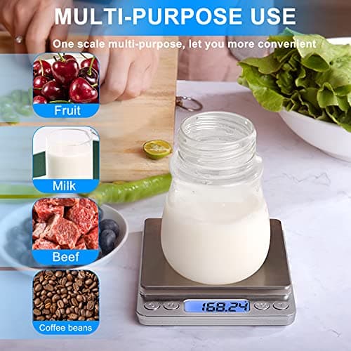 MEIYA Digital Kitchen Scale 500g Accurate Jewelry Baking Soap 9 Units Tare Function