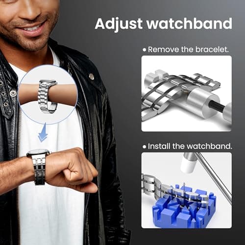 JOREST Watch Repair Kit - Battery, Link & Opener Tools Included