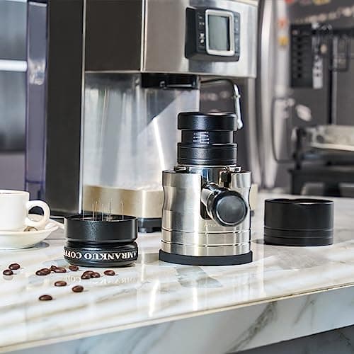 304 Stainless Steel Portafilter Holder for Espresso Machines | Stable Tamping Station | Non-Slip Base | 54mm Compatible