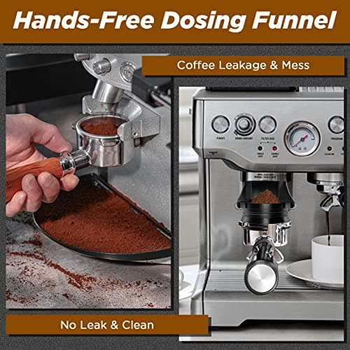 Upgraded 54mm Espresso Dosing Funnel | Breville Machine Accessory (Black)