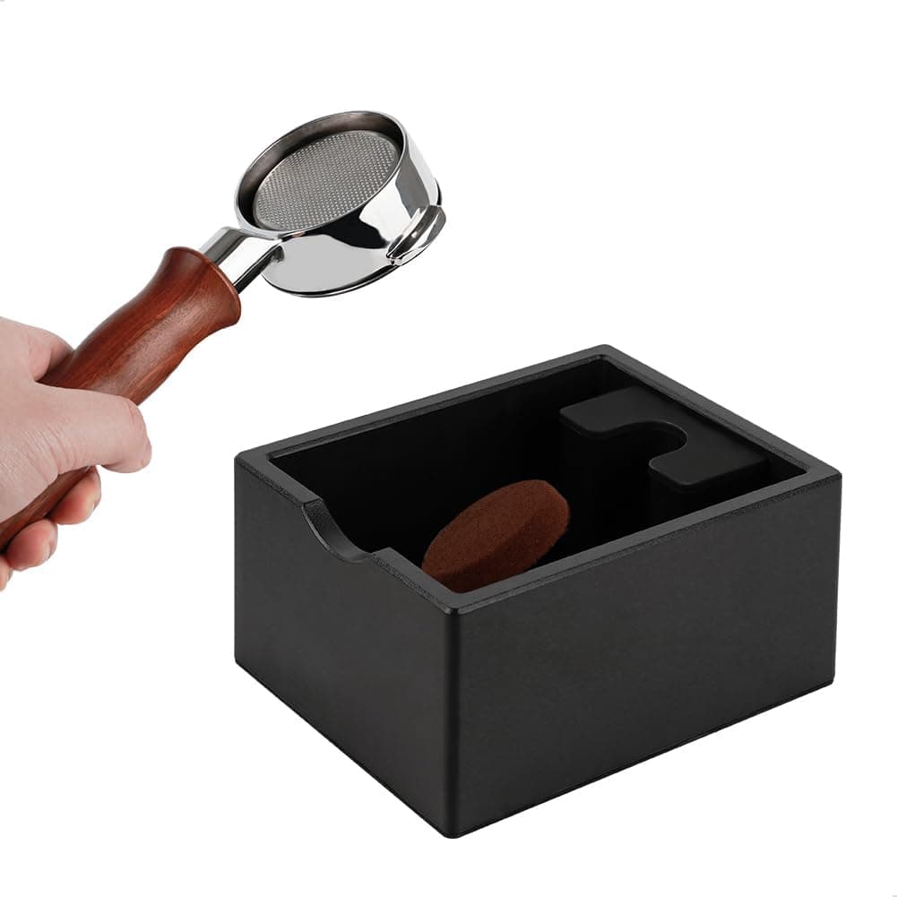 watchget Dual Function Espresso Knock Box, Black