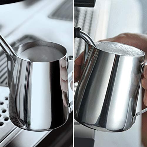 Stainless Steel Milk Frother Pitcher for Cappuccino and Latte Art (20 Ounce)