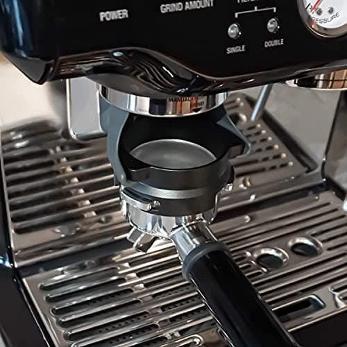 Espresso Dosing Funnel, Aluminum Metal Barista Coffee Dosing Funnel for 54mm Breville Portafilter in Black