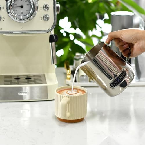 20 oz Stainless Steel Milk Frother Pitcher with Thermometer