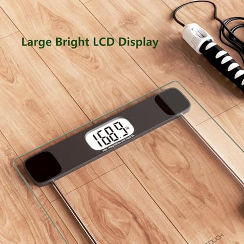 High Precision Digital Bathroom Scale - 400lbs Accurate Weighing Machine with Tempered Glass Display