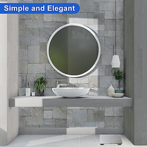 Homebuds Professional Bathroom Scale, 400lb, Crystal LED, Step-on, Silver