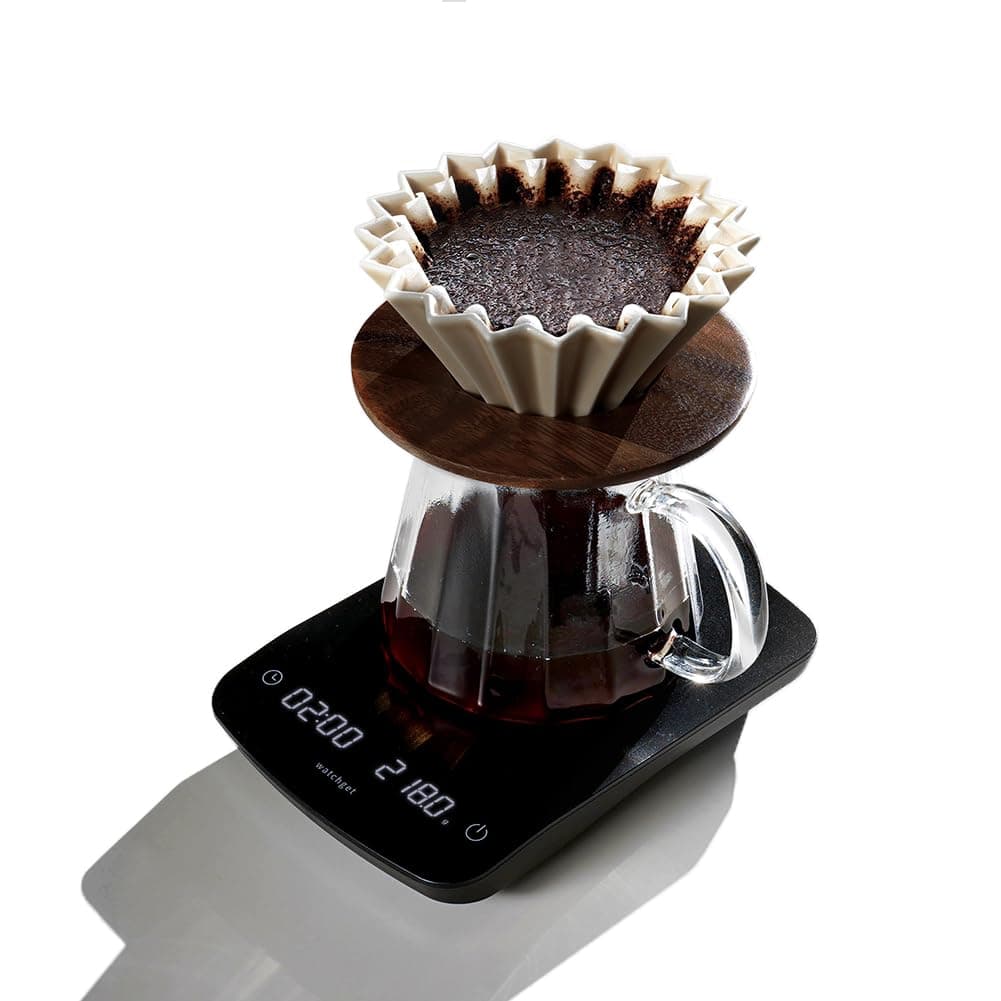 Coffee Scale with Timer, 2200g/0.1g Accurate, Digital Kitchen Scale, Black