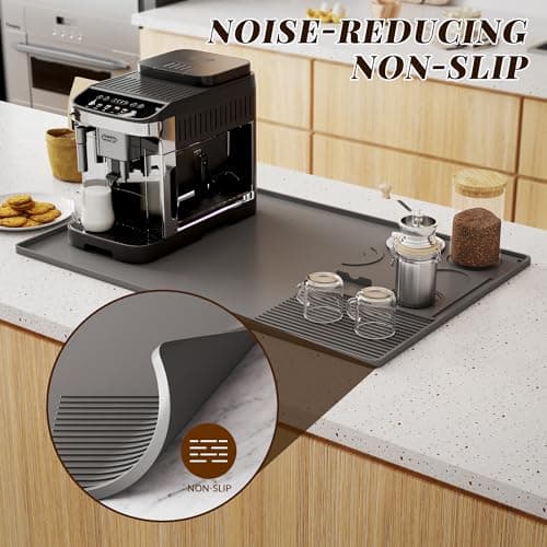 NiHome 3-in-1 Silicone Coffee Mat, Noise-Reduction & Durable Non-Slip Kitchen Aid