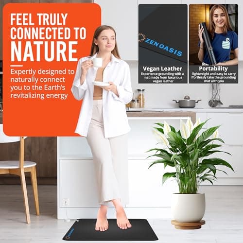 ZenOasis 24"x16" Grounding Mat with Conductivity Tester for Pain Relief and Wellness
