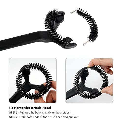 360° Rotatable Espresso Machine Cleaning Brush, 58mm Group Head