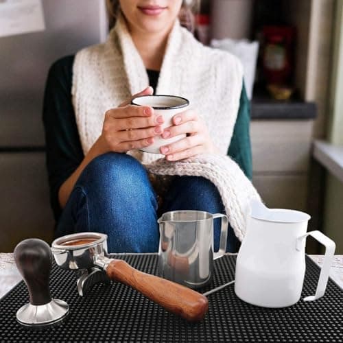 KYONANO Non-Slip Food-Safe Tamping Mat for Espresso Machine Accessories