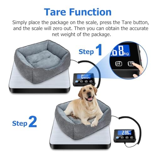 High-Accurate 440 lbs Digital Postal Scale with Hold/Tare, Battery Included, Perfect for Small Business, Packages, Lugga