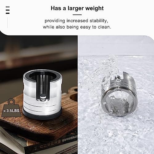 304 Stainless Steel Portafilter Holder for Espresso Machines | Stable Tamping Station | Non-Slip Base | 54mm Compatible