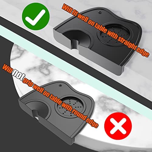 BooTaa Food Safe Silicone Espresso Tamper Mat Anti-Slip Soft Odorless Holder Pad Black