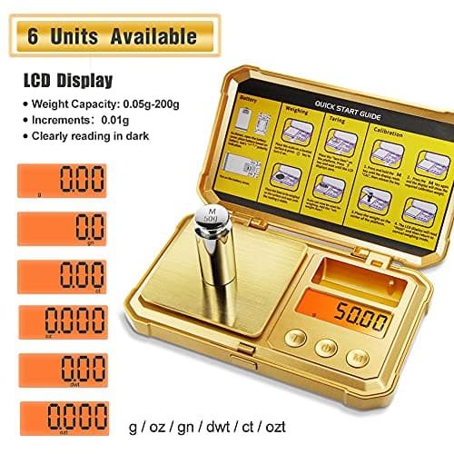 Fuzion Gram Scale 200g/0.01g, Digital Weight for Jewelry & Herbs