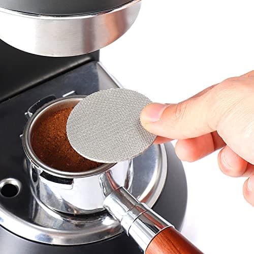 2 Pack 51mm Coffee Portafilter Filter Basket, Reusable 1.7mm Filter Mesh Plate (51mm, 100μm)