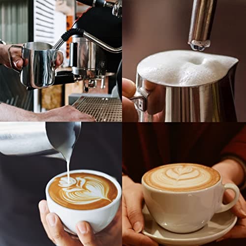 Stainless Steel Milk Frothing Pitcher for Espresso Machines