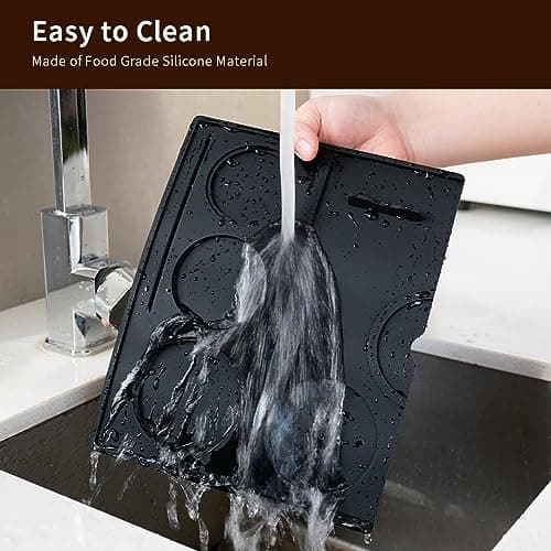 Espresso Tamping Mat - Food Grade Silicone for Baristas & Home Coffee Shops (Black)