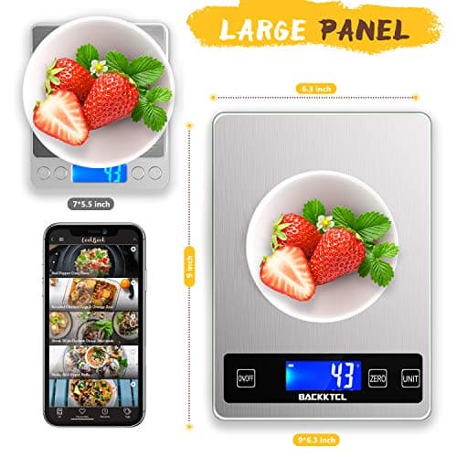 Cooking Master 22lb Digital Kitchen Scale for Grams and Ounces