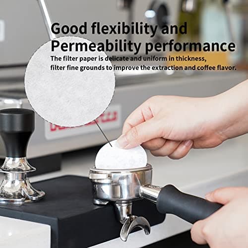 Espresso Paper Filter 58mm Acrylic Holder, 100 Pcs Compatible Portafilters