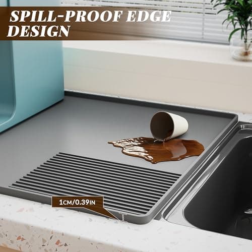 NiHome 3-in-1 Silicone Coffee Mat, Noise-Reduction & Durable Non-Slip Kitchen Aid