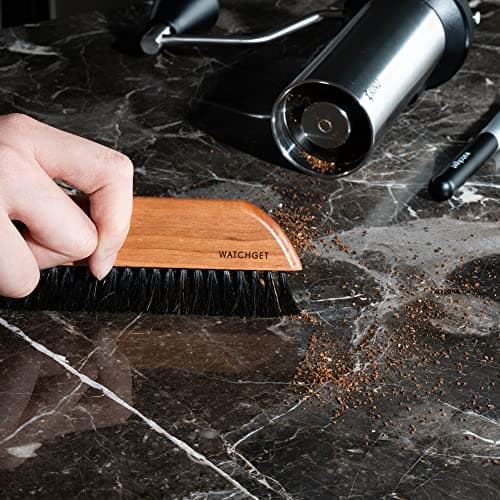 Coffee Grinder & Espresso Machine Cleaning Brush, Wood Handle, Natural Bristles
