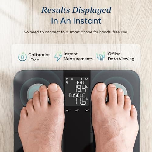 Etekcity Upgraded Smart Bathroom Scale with BMI & Body Fat Measurement