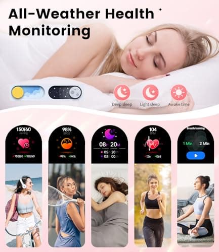 LIGE Women's Diamond Smartwatch with AMOLED Display & Fitness Tracking