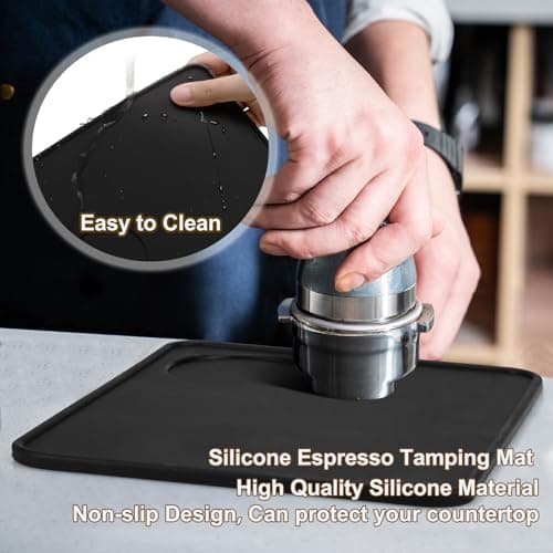 HOMEE Durable 4.8 Inch Coffee Knock Box with Tamper Mat