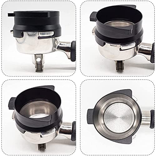 Espresso Dosing Funnel, Aluminum Metal Barista Coffee Dosing Funnel for 54mm Breville Portafilter in Black