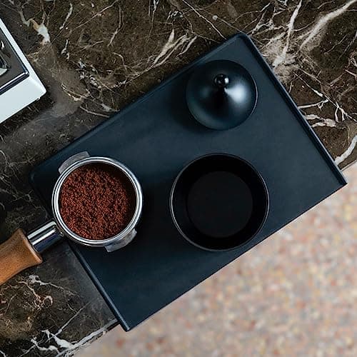 58mm Coffee Dosing Ring, Aluminium Alloy Black Coffee Powder Picker