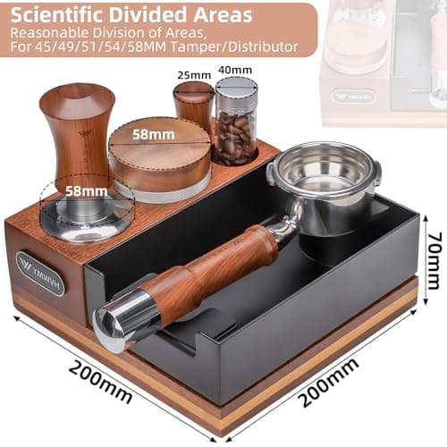 Espresso Knock Box & Tamping Station V3 Organizer Fit All Size