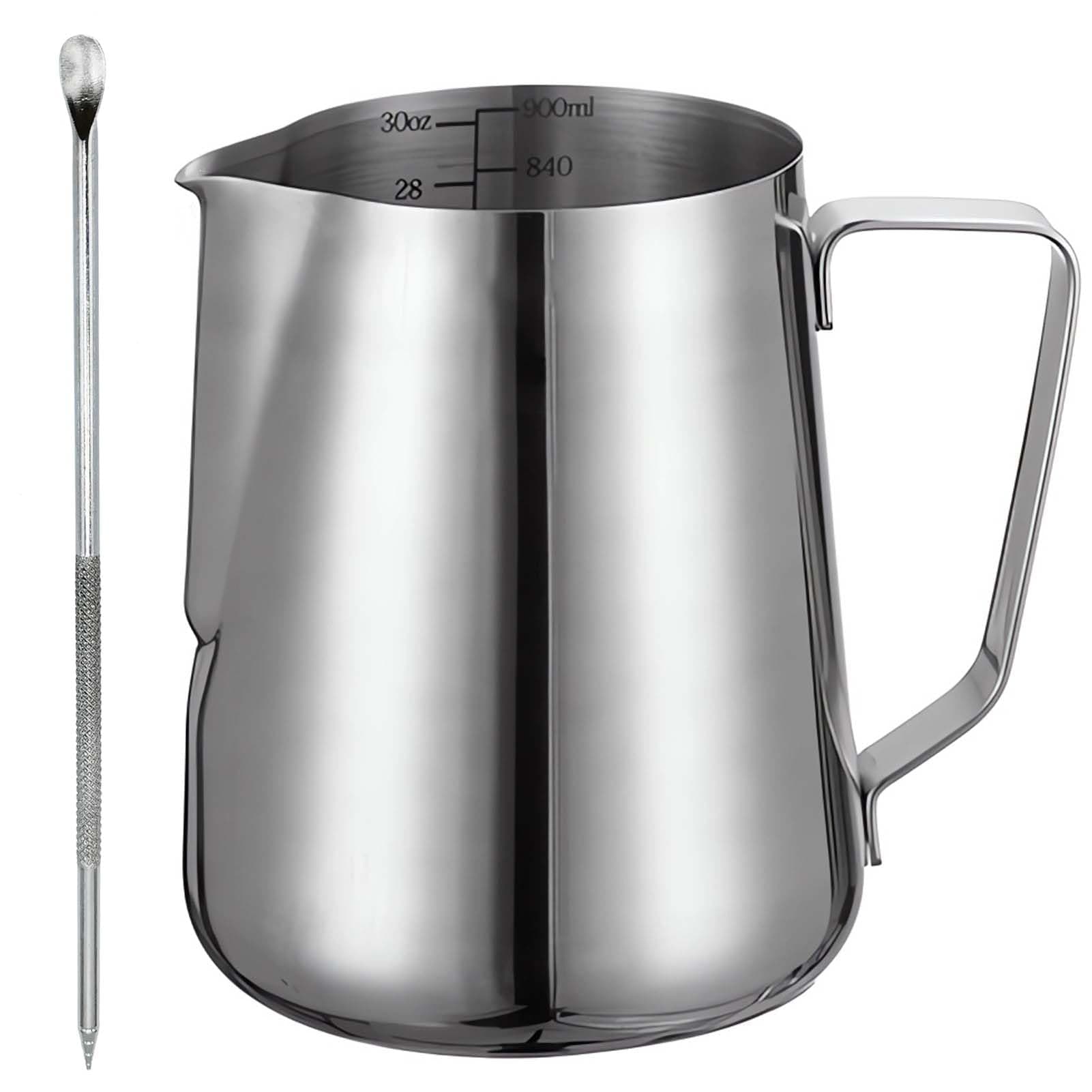 Stainless Steel 32 OZ Milk Frothing Pitcher for Espresso Machines