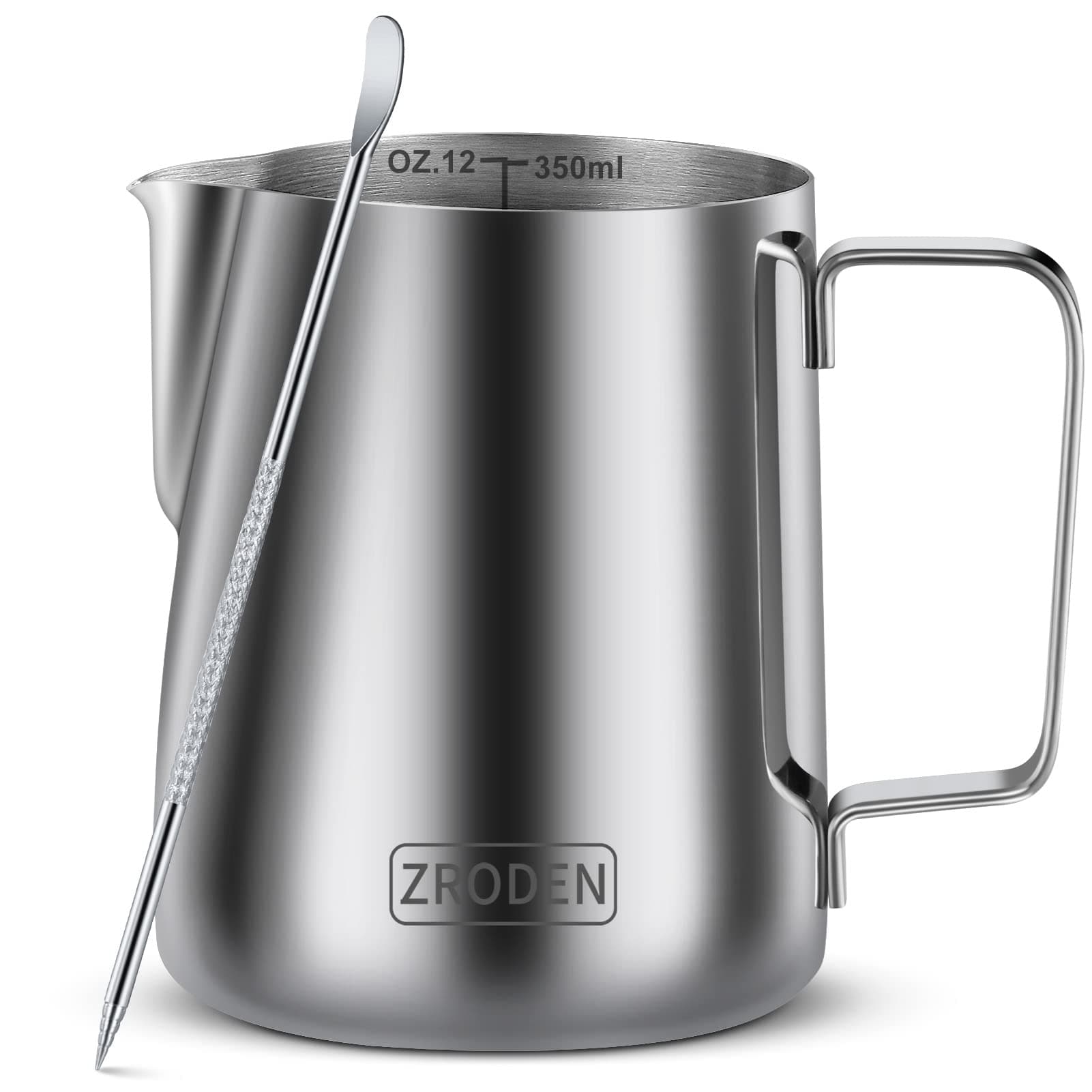 Stainless Steel Milk Frothing Pitcher for Espresso Machines
