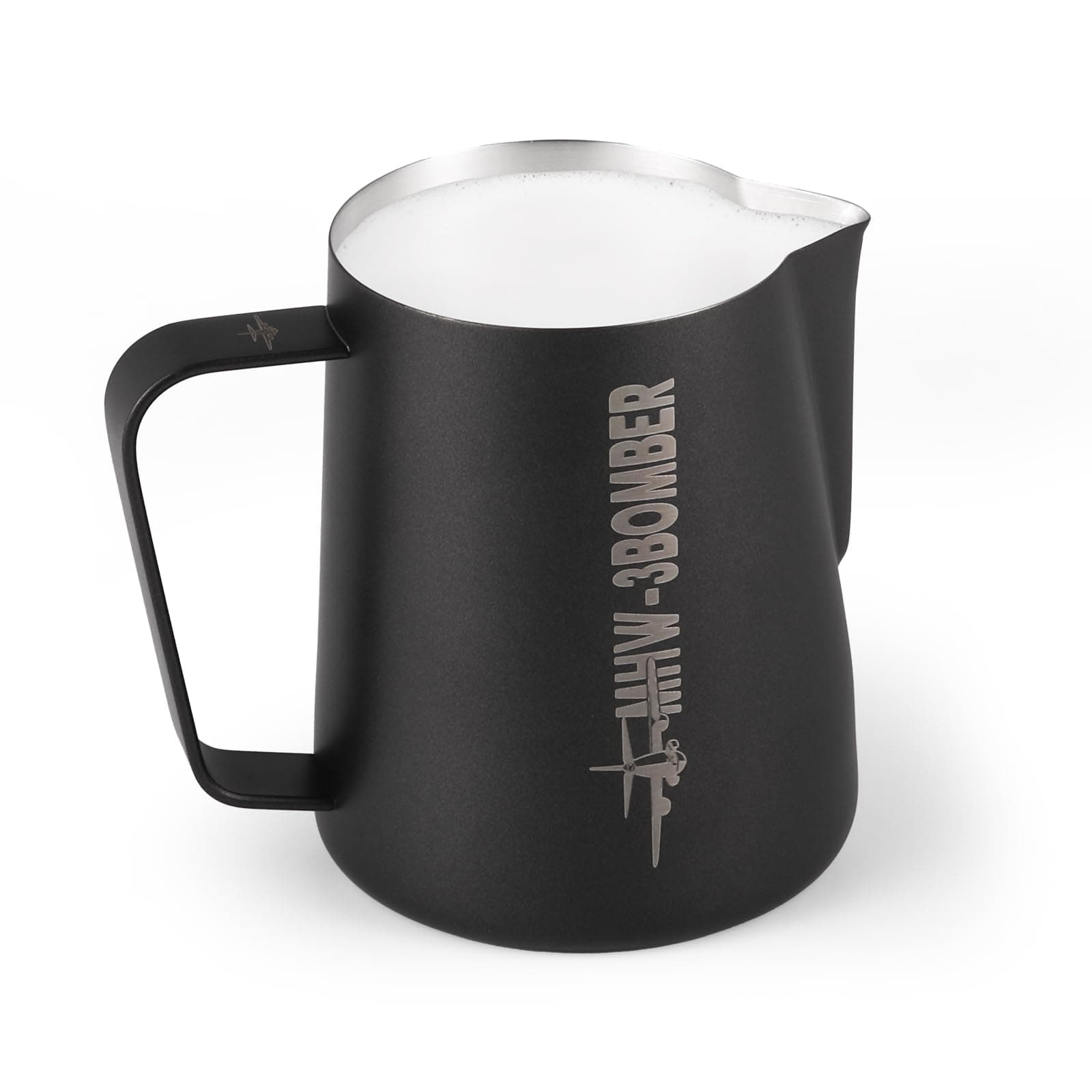Matte Black 20oz SUS304 Stainless Steel Milk Frothing Pitcher P3014B-OS