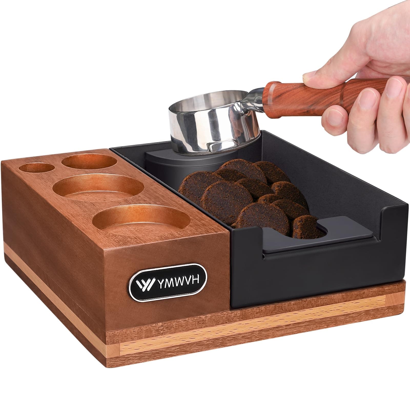 Espresso Knock Box & Tamping Station V3 Organizer Fit All Size