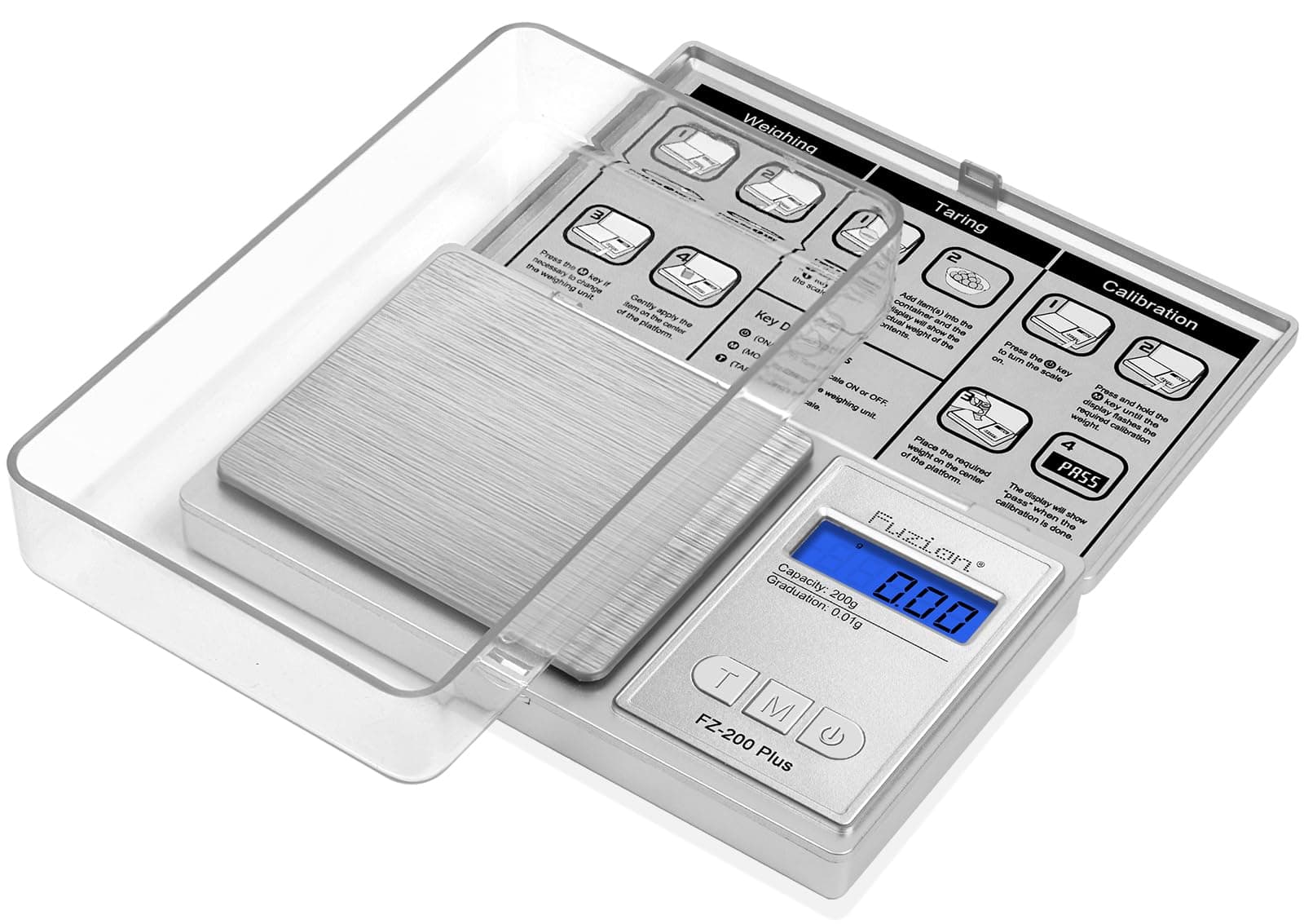 Fuzion Digital Pocket Scale .01 Gram Accuracy, 200g for Food, Jewelry, and More
