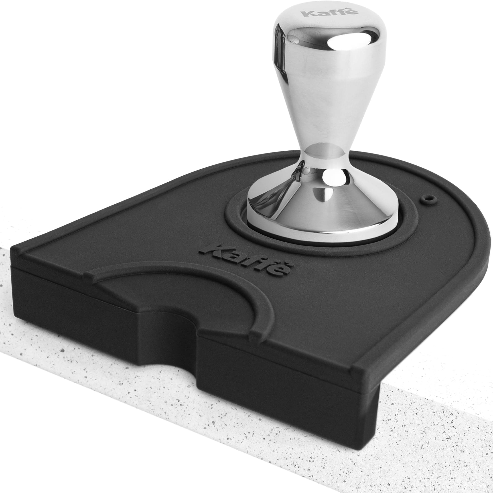 Kaffe 51mm Stainless Steel Tamper and Waterproof Silicone Mat - Barista Tools for Home Espresso