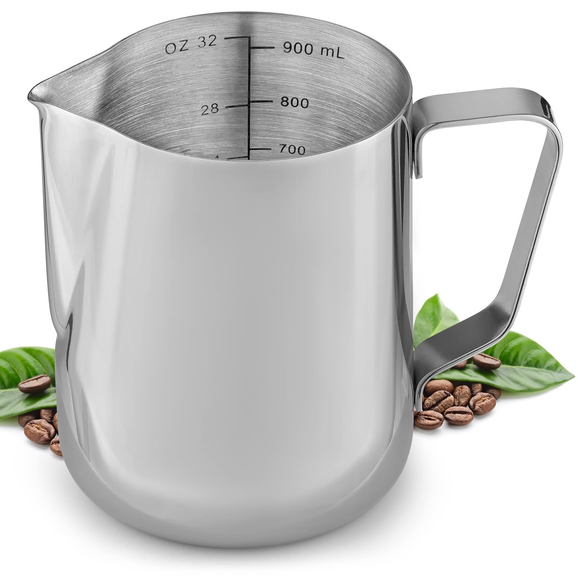 Zulay 32oz Stainless Steel Milk Frother Cup & Latte Art Pitcher