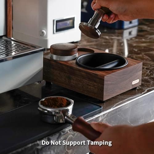 watchget Espresso Tamping Mat & Knock Box - Brown