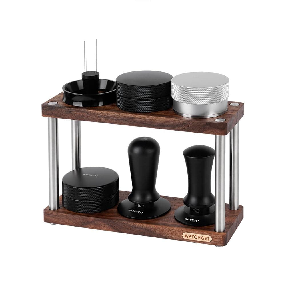 watchget Double-Deck Espresso Tamper Stand Fit 51-58mm Tamper, Distributor