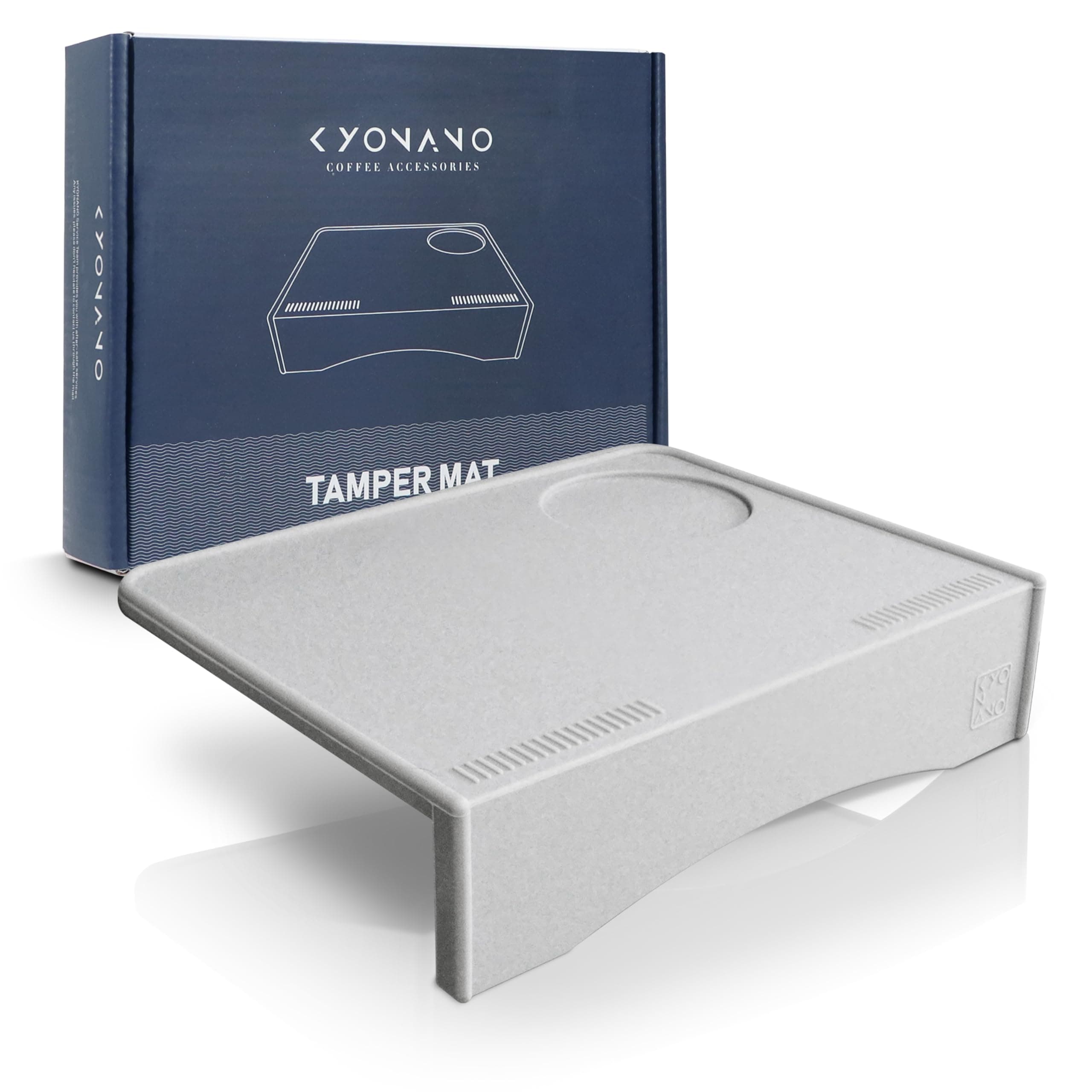 KYONANO Espresso Tamping Mat - Gray Silicone 7.5x6 Inch Non-Slip Tool