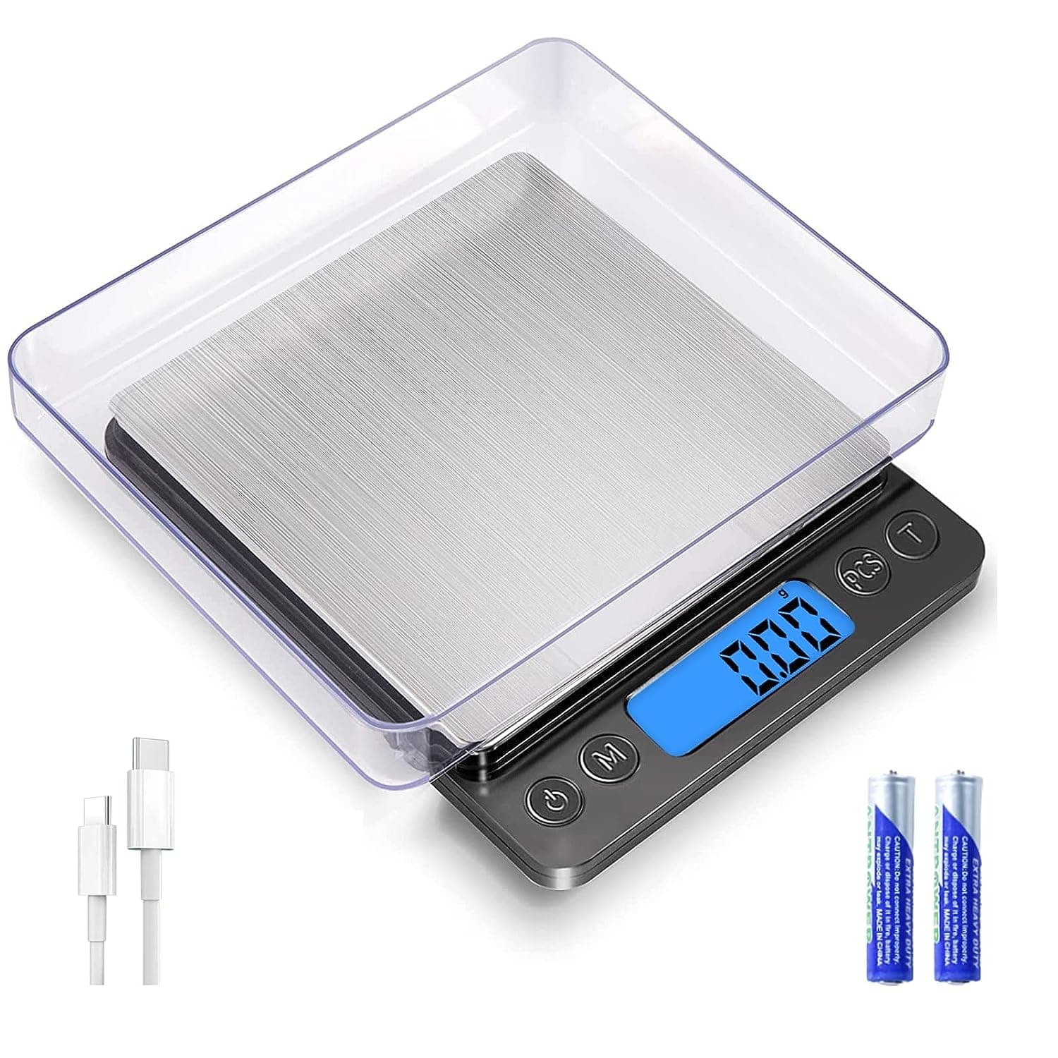 SKEAP Gram Scale, High Accuracy Digital Kitchen, Jewelry Scale with Charging Cable